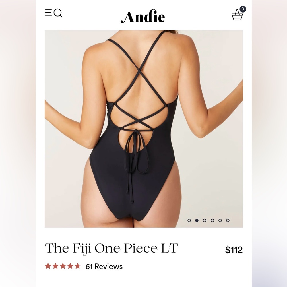 Andie “essential” one-piece Fiji swimsuit. New with tags.